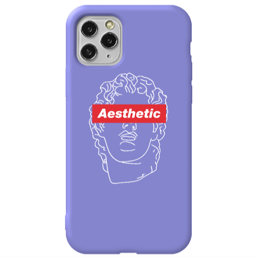 Apple iPhone 11 Pro Aesthetic Purple Colored Silicone TPU Θήκη