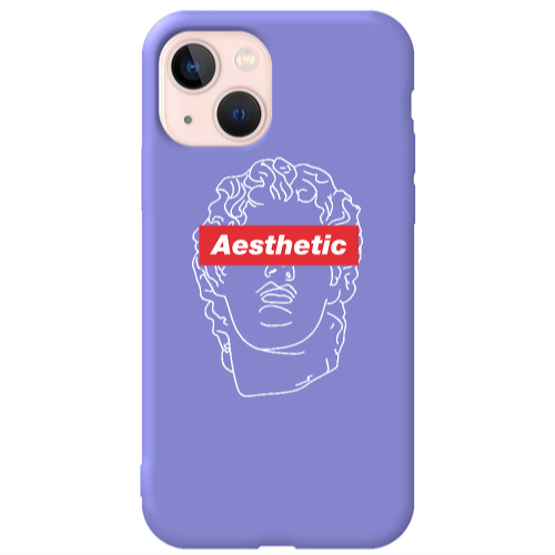 Apple iPhone 13 Aesthetic Purple Colored Silicone TPU Θήκη