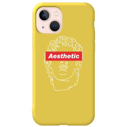 Apple iPhone 13 Aesthetic Yellow Colored Silicone TPU Θήκη