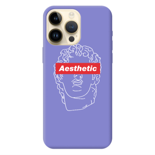 Apple iPhone 13 Pro Max Aesthetic Purple Colored Silicone TPU Θήκη