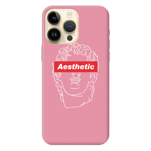Apple iPhone 13 Pro Max Aesthetic Pink Colored Silicone TPU Θήκη