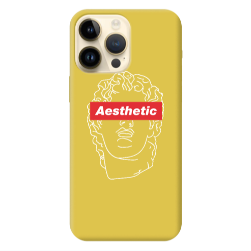 Apple iPhone 13 Pro Max Aesthetic Yellow Colored Silicone TPU Θήκη