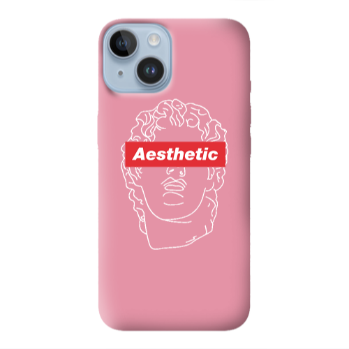 Apple iPhone 14  Aesthetic Pink Colored Silicone TPU Θήκη