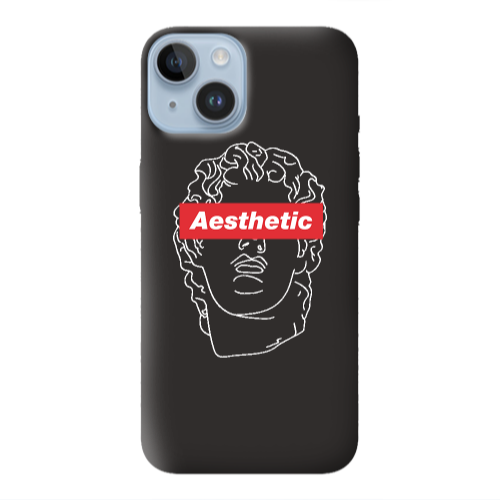 Apple iPhone 14  Aesthetic Black Colored Silicone TPU Θήκη