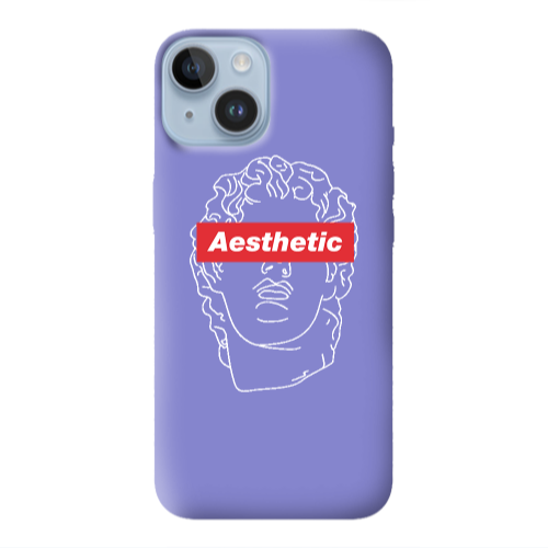 Apple iPhone 14 Plus Aesthetic Purple Colored Silicone TPU Θήκη