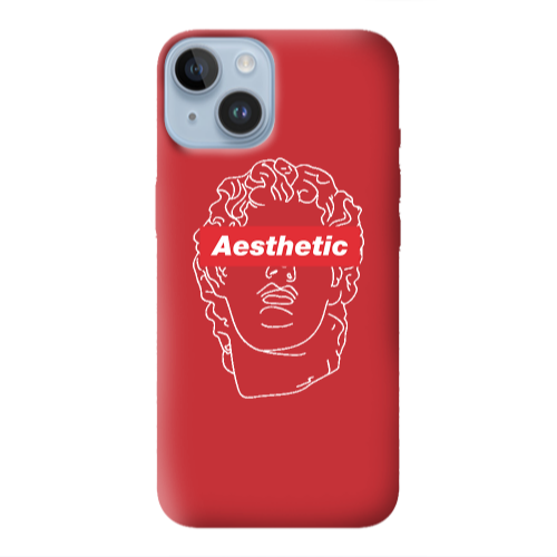 Apple iPhone 14 Plus Aesthetic Red Colored Silicone TPU Θήκη