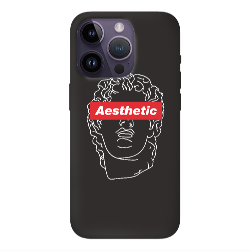 Apple iPhone 14 Pro  Aesthetic Black Colored Silicone TPU Θήκη