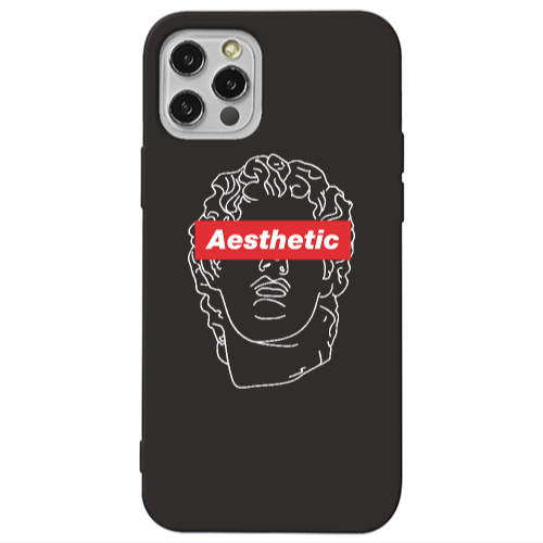 Apple iPhone 12 Pro Aesthetic Black Colored Silicone TPU Θήκη