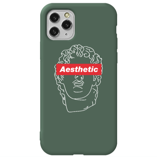 Apple iPhone 11 Pro Max Aesthetic Dark Green Colored Silicone TPU Θήκη