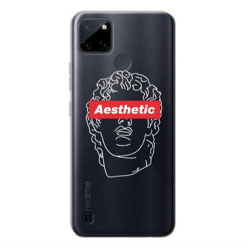 Realme C25Y Aesthetic Transparent Silicone TPU Θήκη