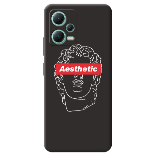 Xiaomi Redmi Note 12 Pro 5G Aesthetic Black Colored Silicone TPU Θήκη