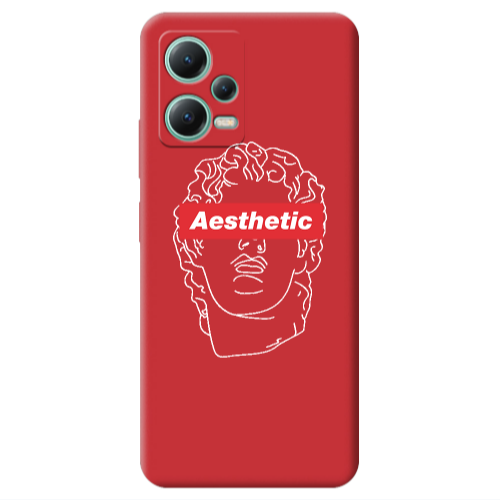 Xiaomi Redmi Note 12 Pro 5G Aesthetic Red Colored Silicone TPU Θήκη