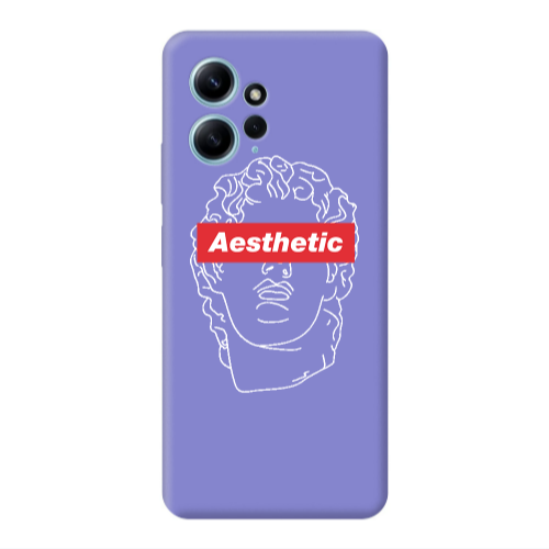 Xiaomi Redmi Note 12 4G Aesthetic Purple Colored Silicone TPU Θήκη