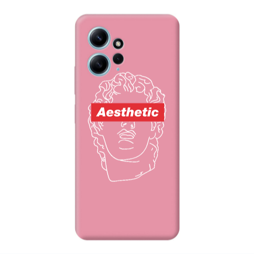 Xiaomi Redmi Note 12 4G Aesthetic Pink Colored Silicone TPU Θήκη
