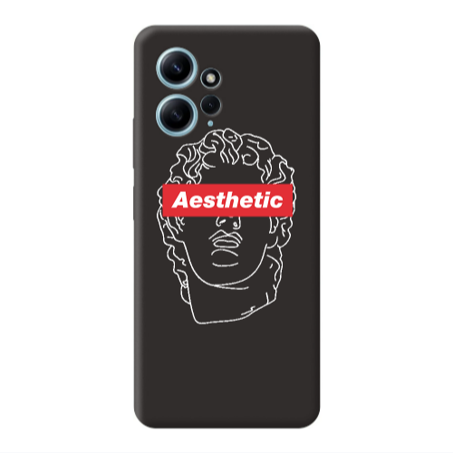 Xiaomi Redmi Note 12 4G Aesthetic Black Colored Silicone TPU Θήκη