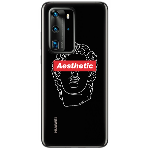 Huawei P40 Pro Aesthetic Transparent Silicone TPU Θήκη