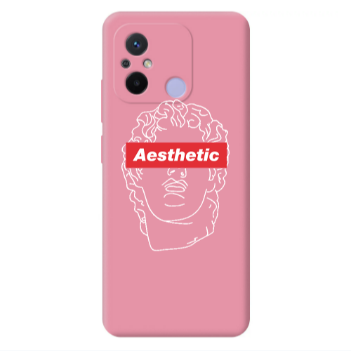 Xiaomi Redmi 12C Aesthetic Pink Colored Silicone TPU Θήκη