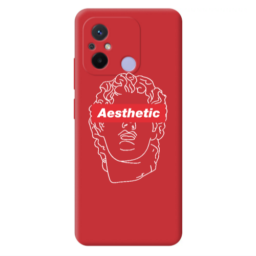 Xiaomi Redmi 12C Aesthetic Red Colored Silicone TPU Θήκη