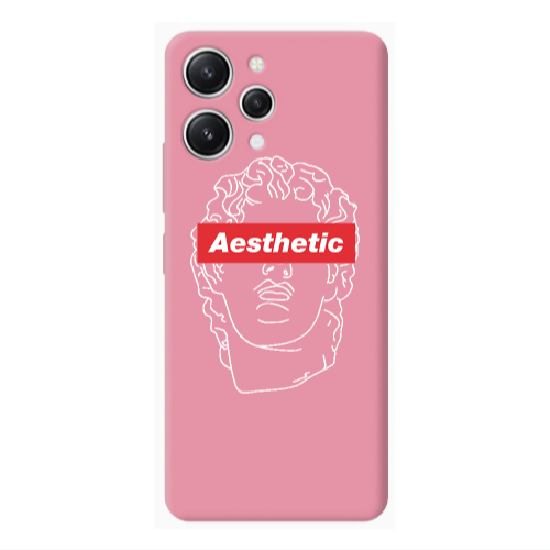 Xiaomi Redmi 12 Aesthetic Pink Colored Silicone TPU Θήκη