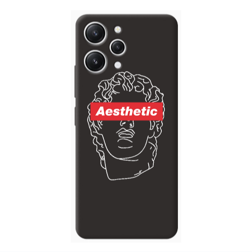 Xiaomi Redmi 12 Aesthetic Black Colored Silicone TPU Θήκη