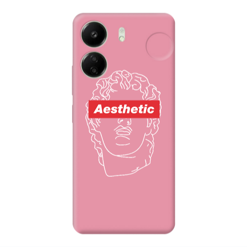 Xiaomi Redmi 13C Aesthetic Pink Colored Silicone TPU Θήκη