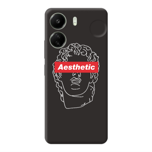Xiaomi Redmi 13C Aesthetic Black Colored Silicone TPU Θήκη