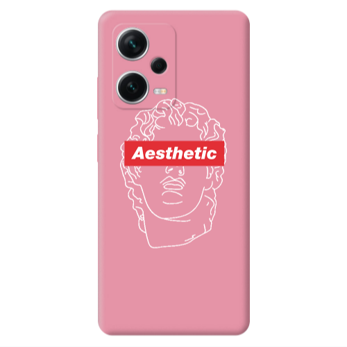 Xiaomi Poco X5 Aesthetic Pink Colored Silicone TPU Θήκη