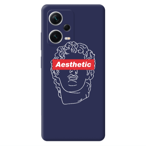 Xiaomi Poco X5 Aesthetic Dark blue Colored Silicone TPU Θήκη