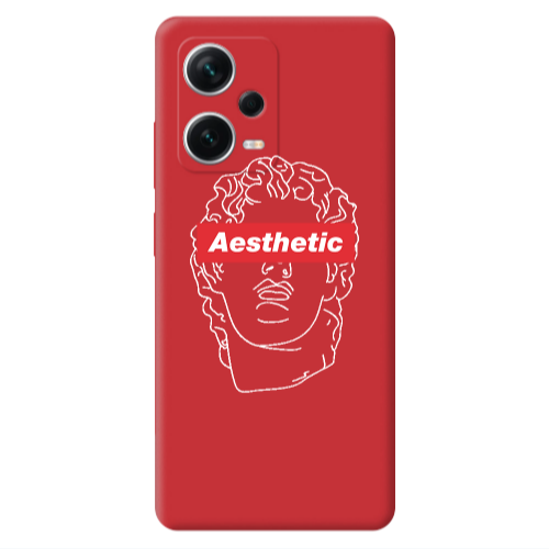Xiaomi Poco X5 Aesthetic Red Colored Silicone TPU Θήκη