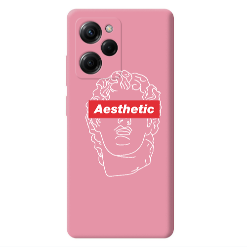 Xiaomi Poco X5 Pro Aesthetic Pink Colored Silicone TPU Θήκη