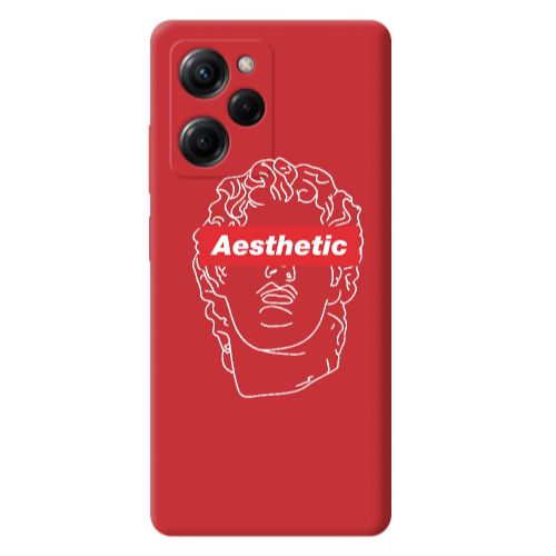 Xiaomi Poco X5 Pro Aesthetic Red Colored Silicone TPU Θήκη