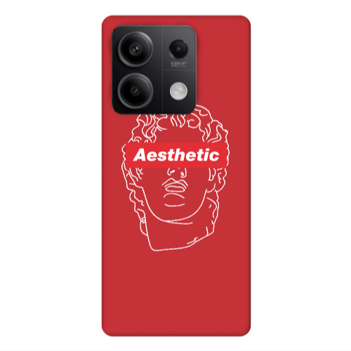 Xiaomi Redmi Note 13 5G Aesthetic Red Colored Silicone TPU Θήκη