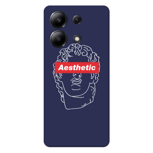Xiaomi Redmi Note 13 4G Aesthetic Dark blue Colored Silicone TPU Θήκη