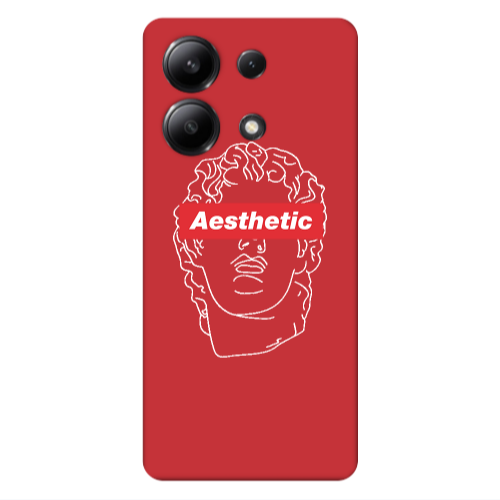 Xiaomi Redmi Note 13 4G Aesthetic Red Colored Silicone TPU Θήκη