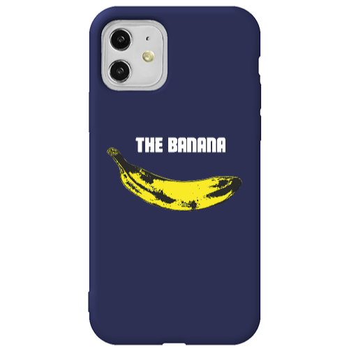 Apple iPhone 11  The banana Dark blue Colored Silicone TPU Θήκη
