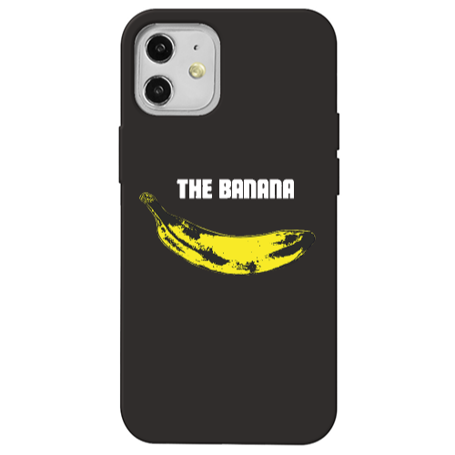 Apple iPhone 12 The banana Black Colored Silicone TPU Θήκη