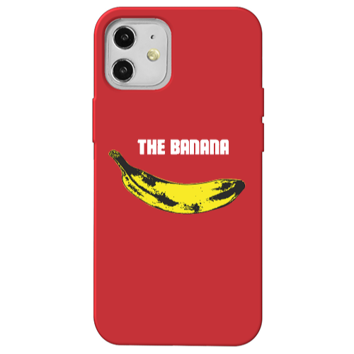 Apple iPhone 12 The banana Red Colored Silicone TPU Θήκη