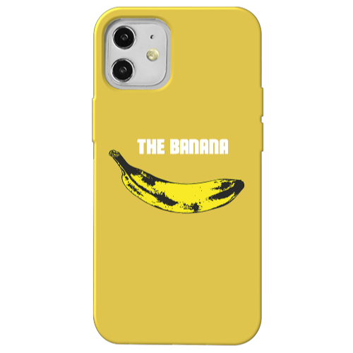 Apple iPhone 12 The banana Yellow Colored Silicone TPU Θήκη