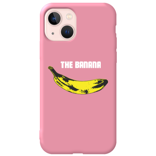 Apple iPhone 13 The banana Pink Colored Silicone TPU Θήκη