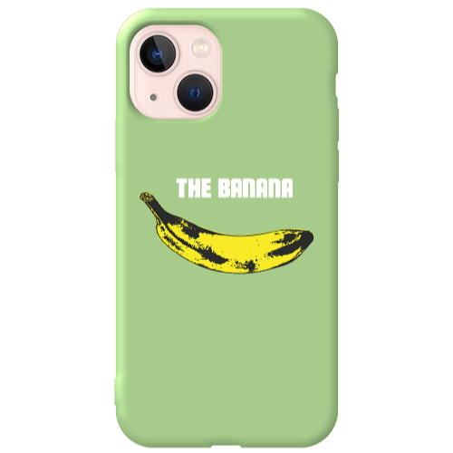 Apple iPhone 13 The banana Light Green Colored Silicone TPU Θήκη