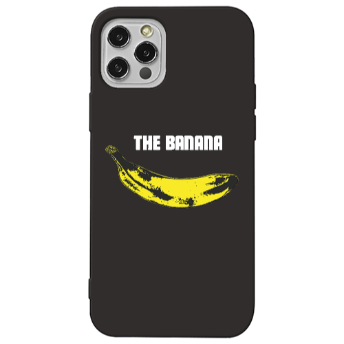 Apple iPhone 12 Pro The banana Black Colored Silicone TPU Θήκη