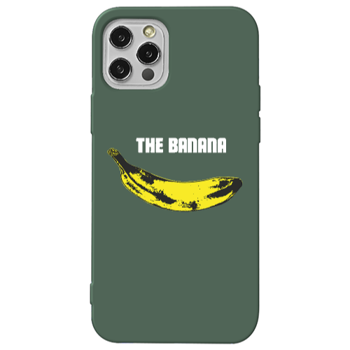 Apple iPhone 12 Pro The banana Dark Green Colored Silicone TPU Θήκη