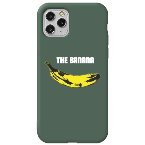 Apple iPhone 11 Pro Max The banana Dark Green Colored Silicone TPU Θήκη