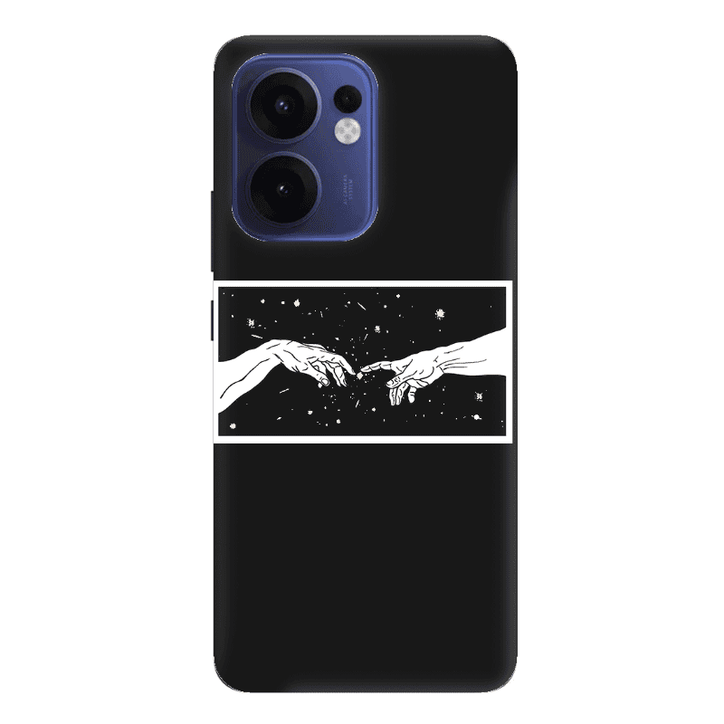 Oppo Reno 13 F Touch Black Colored Silicone TPU Θήκη