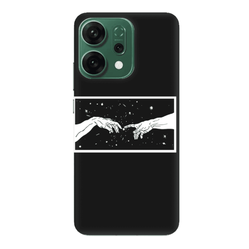 Oppo RENO 14 Touch Black Colored Silicone TPU Θήκη