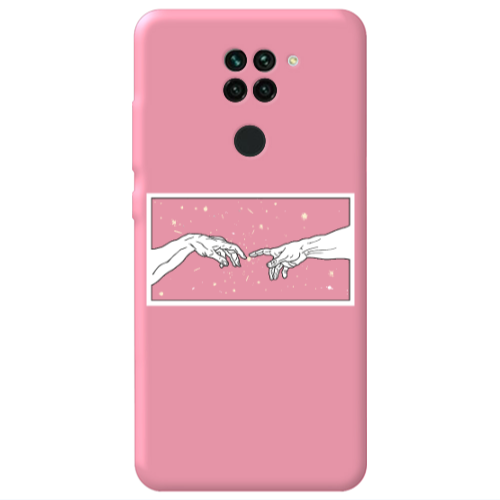 Xiaomi Redmi Note 9 Touch Pink Colored Silicone TPU Θήκη