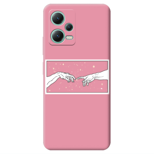 Xiaomi Redmi Note 12 Pro 5G Touch Pink Colored Silicone TPU Θήκη
