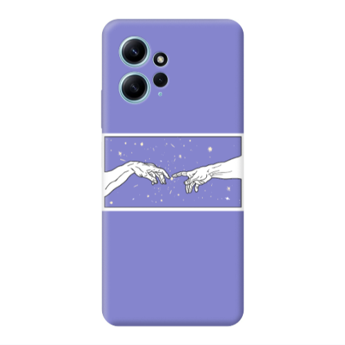 Xiaomi Redmi Note 12 4G Touch Purple Colored Silicone TPU Θήκη