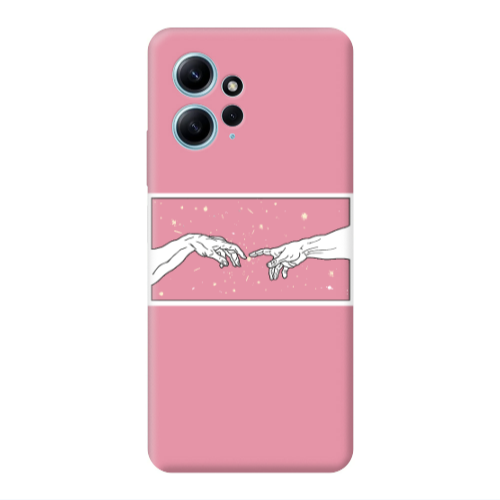 Xiaomi Redmi Note 12 4G Touch Pink Colored Silicone TPU Θήκη