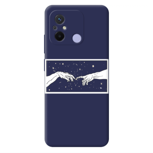 Xiaomi Redmi 12C Touch Dark blue Colored Silicone TPU Θήκη